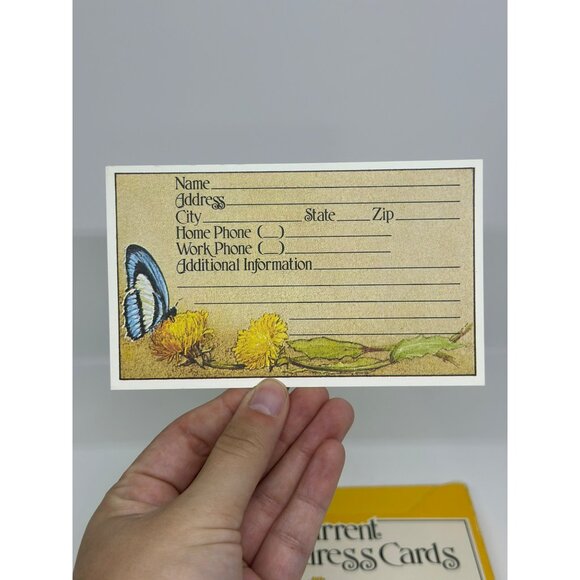 Vintage Current Address Cards With Butterfly & Dandelion Design - Set Of 60 NOS - Picture 2 of 5